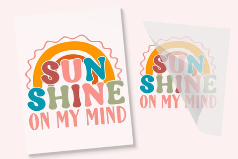 Sunshine Iron-On Transfer Physical So Fontsy T-Shirt Iron-On Transfer Shop 4x4