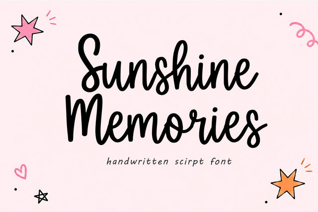 Sunshine Memories Font Chamsae Studio 