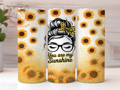 Sunshine Mom Quote Tumbler Wrap, Mom Sunshine Design, Inspirational Gift Wrap, Positive Message Cup, Sunshine Mom Pattern, Happy Quote Template, Messy Mom Gift Sublimation Lara' s Designs 