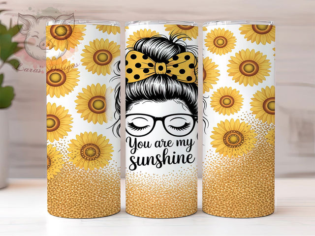 Sunshine Mom Quote Tumbler Wrap, Mom Sunshine Design, Inspirational Gift Wrap, Positive Message Cup, Sunshine Mom Pattern, Happy Quote Template, Messy Mom Gift Sublimation Lara' s Designs 