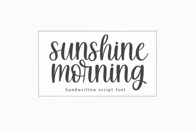 Sunshine Morning - Handwritten Script Font Font KA Designs 