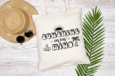 Sunshine on My Mind I Beach SVG I Summer Quotes SVG Cutfile SVG Happy Printables Club 