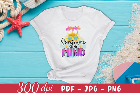 Sunshine on My Mind | Summer Sublimation Design Sublimation CraftLabSVG 