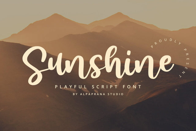 Sunshine - Script Font Font Alpaprana Studio 