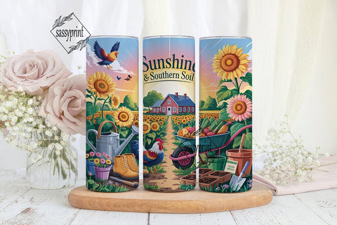 Sunshine & Southern Soil 20oz Tumbler Sublimation sassyprint 