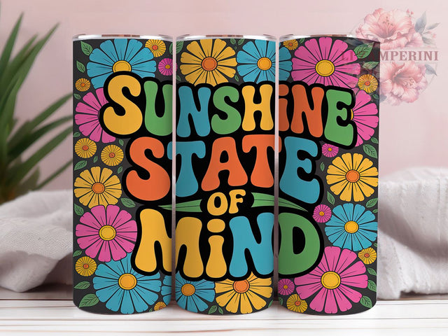 Sunshine State Summer Vibes Tumbler, Summer Vibes Sublimation PNG, 20oz Skinny Tumbler Design, Beachy Quote Tumbler, Sun and Sand Wrap Design, Positive Vibes Tumbler PNG Sublimation Li Zamperini 