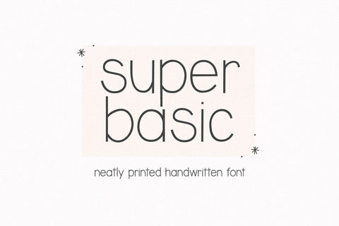 Super Basic - Neatly Printed Font Font KA Designs 