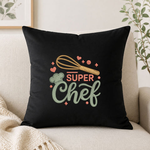 Super Chef Machine Embroidery Design – Whisk Chef Hat Cooking Kitchen Embroidery File Embroidery/Applique DESIGNS PatternFeed8 