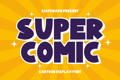 Super Comic - Cartoon Display Font Font Masyafi Studio 