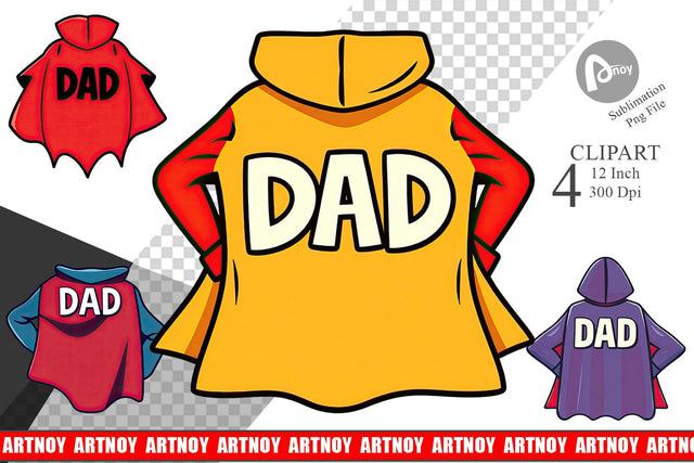Super Dad Clipart Sublimation artnoy 