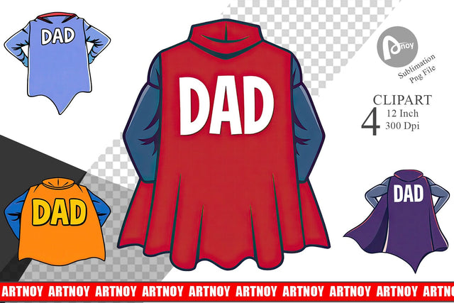 Super Dad Clipart Sublimation artnoy 