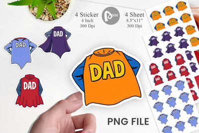 Super Dad Sticker Sublimation artnoy 