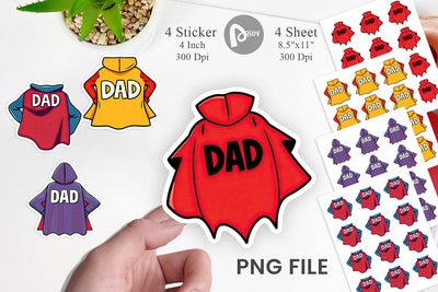 Super Dad Sticker Sublimation artnoy 