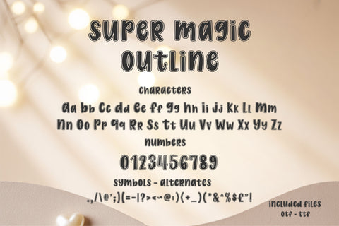 Super Magic Font Bundle, Bubbly Fonts, 5 Styles, Handwritten Font TonisArtStudio 