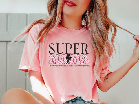 Super Mama | Motherhood DTF Transfer Design Sublimation So Fontsy VIP Design Shop 