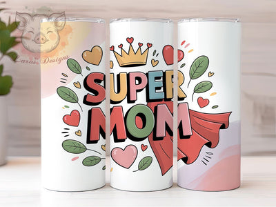 Super Mom Coffee 20oz Tumbler, Super Mom Quote, Coffee Life Wrap, Funny Mother Gift, 20oz Tumbler Wrap, Sublimation Design PNG, Cute Mom Wrap, Coffee Lover Sublimation Sublimation Lara' s Designs 
