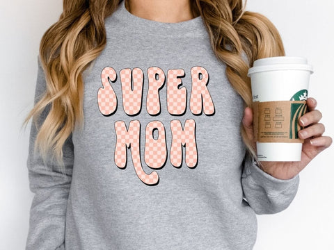 Super Mom Spring Check SVG PNG EPS DXF SVG So Fontsy VIP Design Shop 