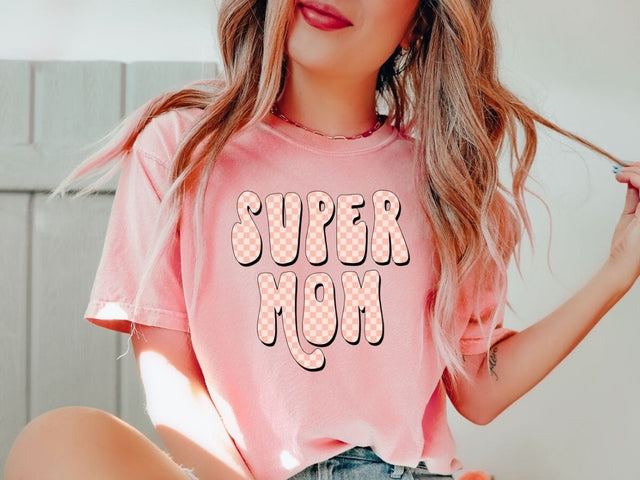 Super Mom Spring Check SVG PNG EPS DXF SVG So Fontsy VIP Design Shop 