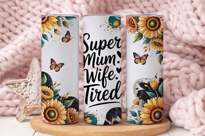 Super Mum Tumbler Wrap PNG Sublimation DesignSVG 