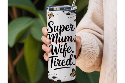 Super Mum Tumbler Wrap PNG Sublimation DesignSVG 