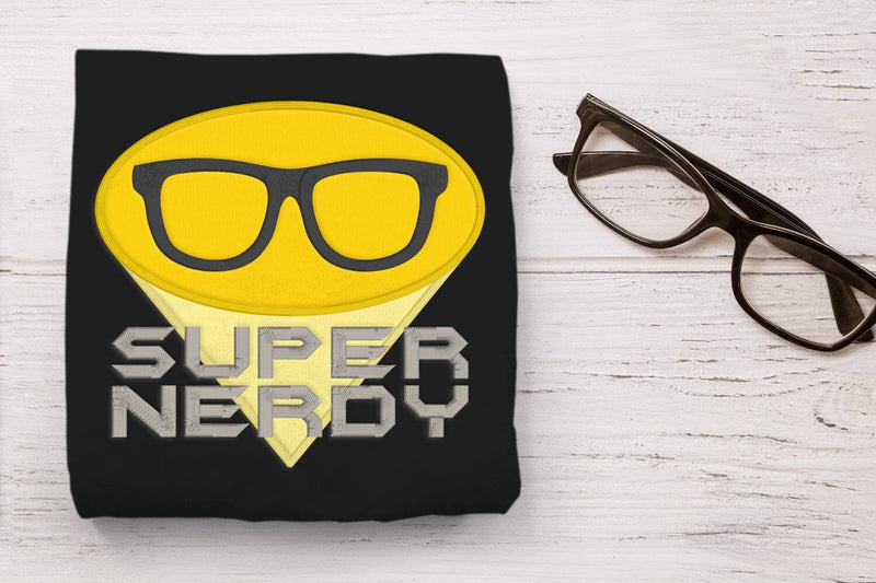Super Nerdy Search Light with Glasses Applique Embroidery Embroidery/Applique DESIGNS Designed by Geeks 