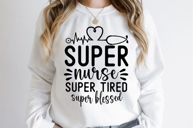 Super nurse super tired super blessed SVG Design SVG Designangry 