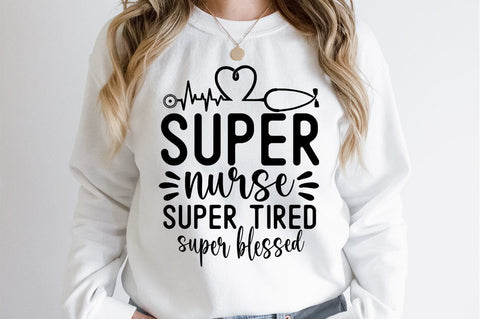 Super nurse super tired super blessed SVG Design SVG Designangry 