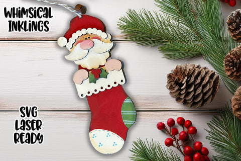 Super Santa Laser SVG Ornament Bundle SVG Whimsical Inklings 
