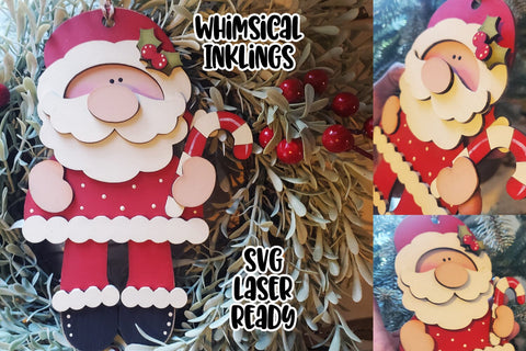 Super Santa Laser SVG Ornament Bundle SVG Whimsical Inklings 