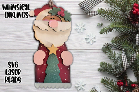 Super Santa Laser SVG Ornament Bundle SVG Whimsical Inklings 