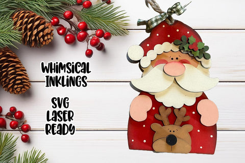 Super Santa Laser SVG Ornament Bundle SVG Whimsical Inklings 