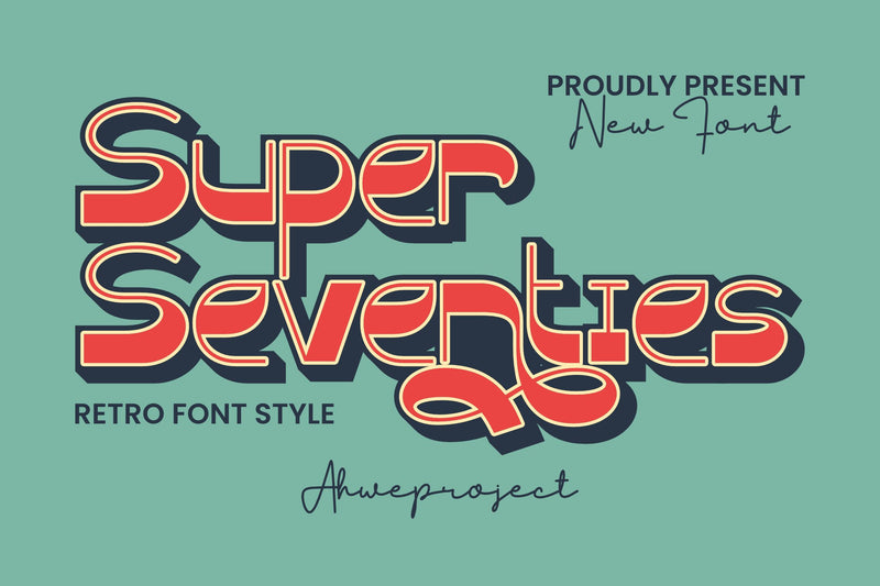 Super Seventies Font ahweproject 
