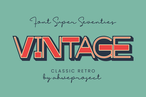 Super Seventies Font ahweproject 
