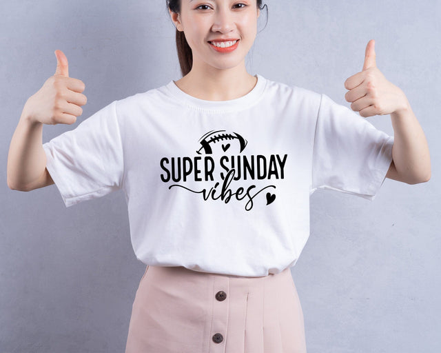 Super Sunday Vibes Svg Png, Football Svg, Football Player Svg, Funny Football Svg Cut Files, Football Game Day Svg File for Cricut Silhouette SVG DesignDestine 