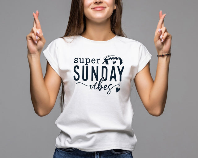 Super Sunday Vibes Svg Png, Football Svg, Football Player Svg, Funny Football Svg Cut Files, Football Game Day Svg File for Cricut Silhouette SVG DesignDestine 