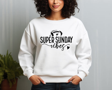 Super Sunday Vibes Svg Png, Football Svg, Football Player Svg, Funny Football Svg Cut Files, Football Game Day Svg File for Cricut Silhouette SVG DesignDestine 