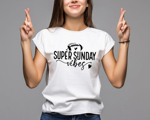 Super Sunday Vibes Svg Png, Football Svg, Football Player Svg, Funny Football Svg Cut Files, Football Game Day Svg File for Cricut Silhouette SVG DesignDestine 