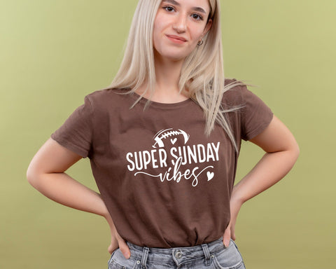 Super Sunday Vibes Svg Png, Football Svg, Football Player Svg, Funny Football Svg Cut Files, Football Game Day Svg File for Cricut Silhouette SVG DesignDestine 