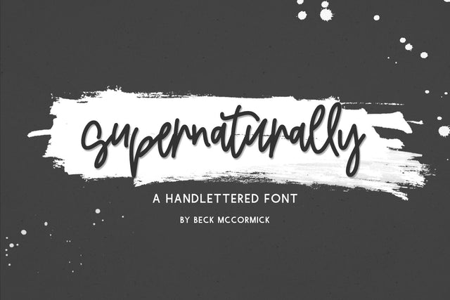 Supernaturally Script Font Beck McCormick 