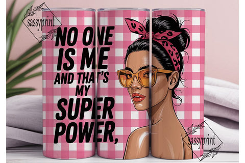 Superpower Woman 20oz Tumbler Wrap Sublimation sassyprint 