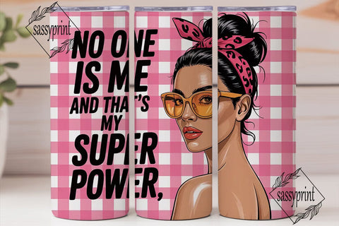 Superpower Woman 20oz Tumbler Wrap Sublimation sassyprint 