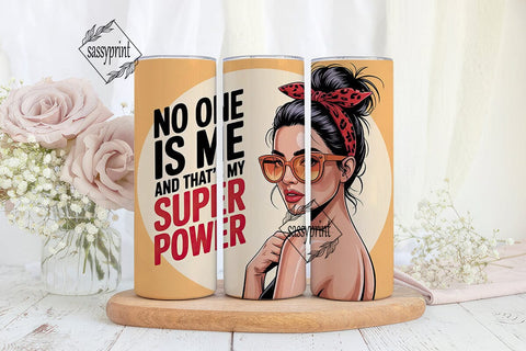 Superpower Woman 20oz Tumbler Wrap Sublimation sassyprint 