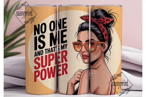 Superpower Woman 20oz Tumbler Wrap Sublimation sassyprint 