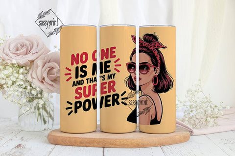 Superpower Woman 20oz Tumbler Wrap Sublimation sassyprint 