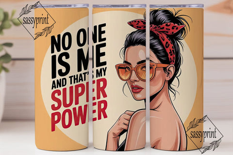 Superpower Woman 20oz Tumbler Wrap Sublimation sassyprint 