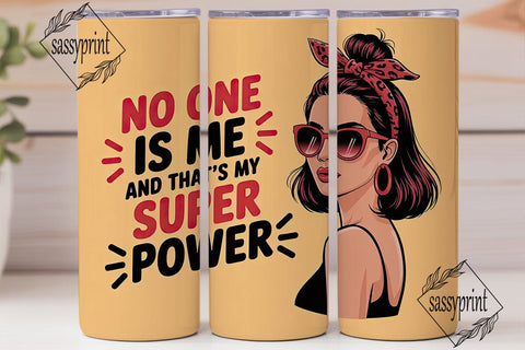 Superpower Woman 20oz Tumbler Wrap Sublimation sassyprint 