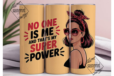 Superpower Woman 20oz Tumbler Wrap Sublimation sassyprint 