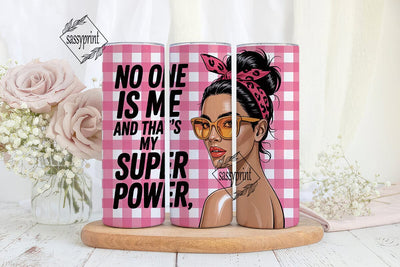 Superpower Woman 20oz Tumbler Wrap Sublimation sassyprint 