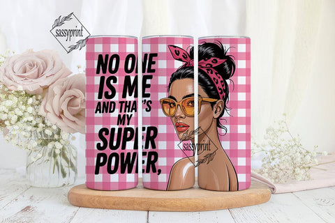 Superpower Woman 20oz Tumbler Wrap Sublimation sassyprint 