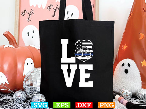 Support Law Enforcement Love Thin Blue Line Heart Flag Gift T-Shirt Shirt, Police Svg, Back the Blue Svg, Thin Blue Line Svg, Police Officer Svg SVG Creativeart88 